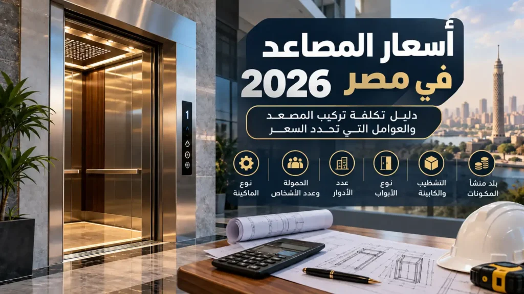 أسعار المصاعد في مصر 2026 وتكلفة تركيب المصعد